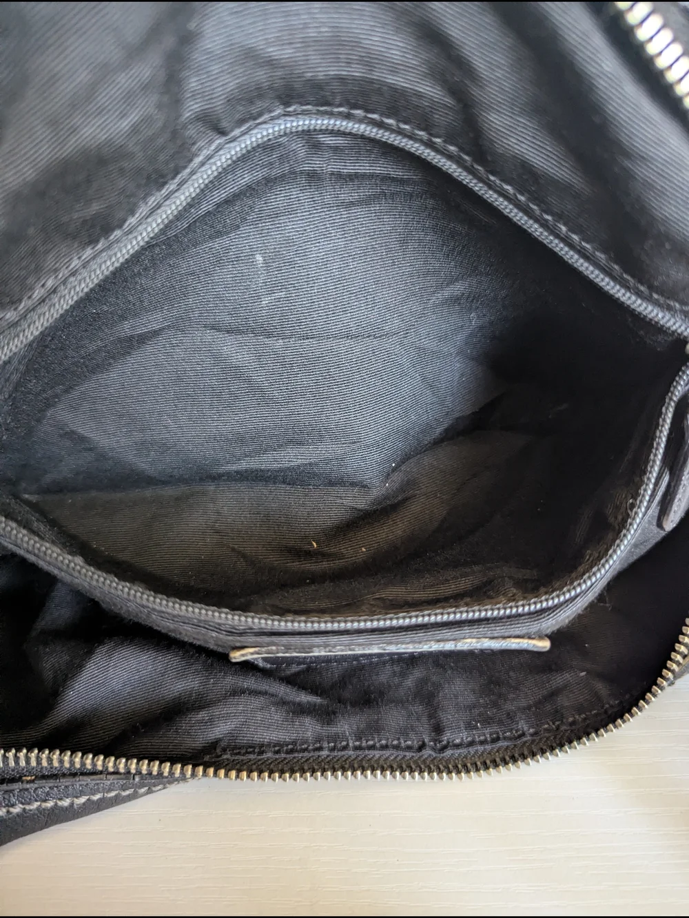Coach Black Leather Hobo with Contrast Stitching